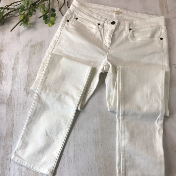 Eileen Fisher Denim - Eileen Fisher White Straight Leg 9' Rise Jean 4